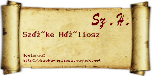 Szőke Héliosz névjegykártya